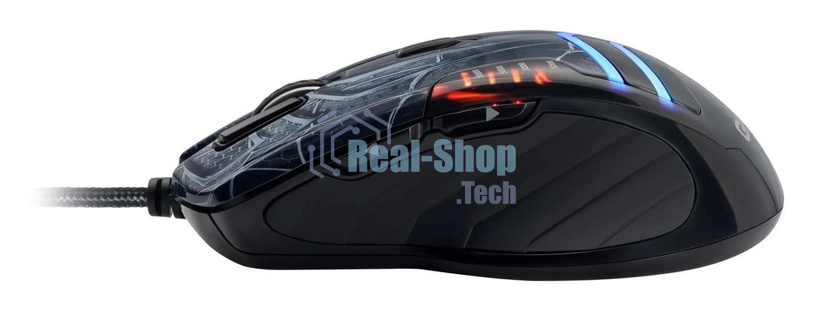 Мышь проводная GMNG XM007 черный/красный, 10000 dpi, USB, кнопки - 7
