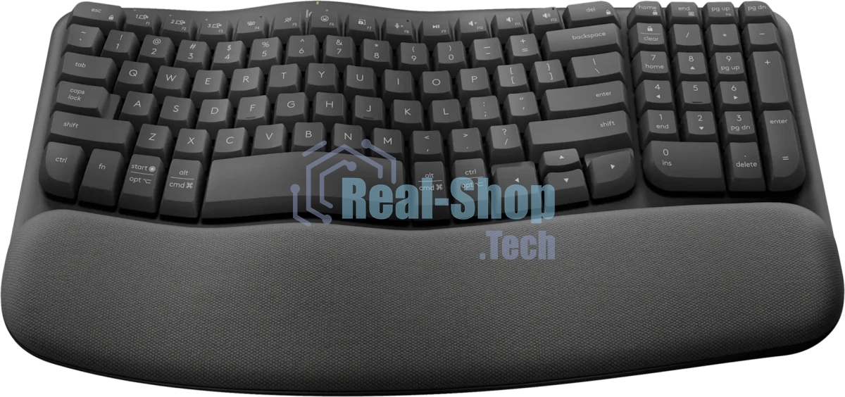Клавиатура Logitech Wave Keys беспроводная, Bluetooth, радиоканал, серый
