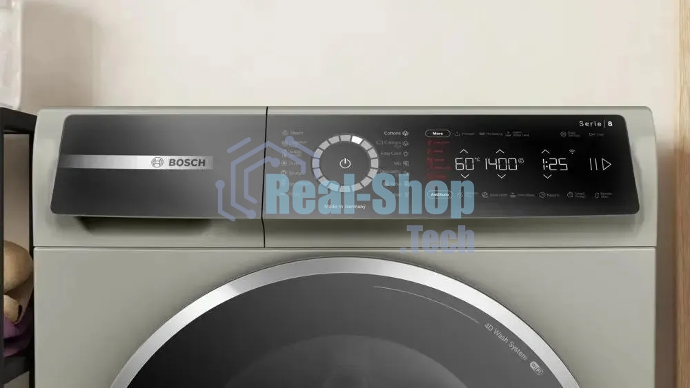 Стиральная машина Bosch Serie 8 WGb2440XME серебро, загрузка фронтальная 9 кг, 1400 об/мин., класс: А+++