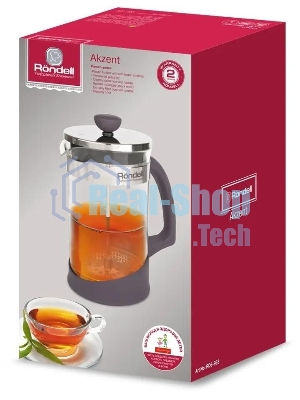 Френч-пресс Rondell Akzent RDS-938, 1 л, стальной