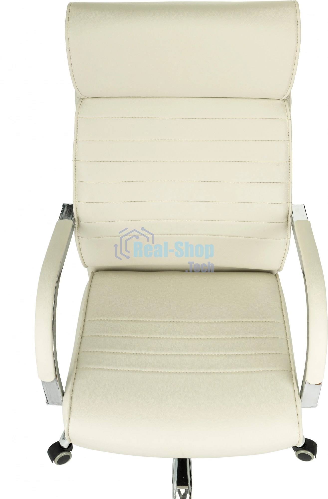 Кресло руководителя Бюрократ T-8010SL/IVORY слоновая кость, искусственная кожа, крестовина хром