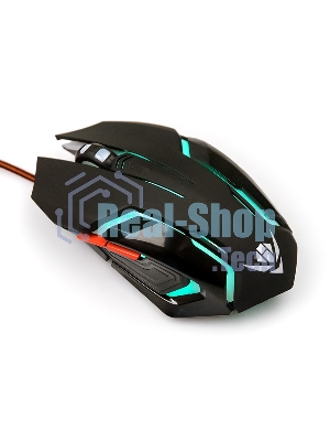 Мышь проводная Nakatomi MOG-20U черный, 2400 dpi, USB, кнопки - 6