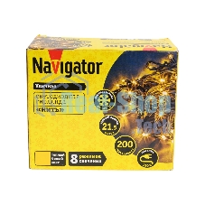 Гирлянда Navigator NGF-S01-200WW-10-21.5m-230-C8-BL-IP44