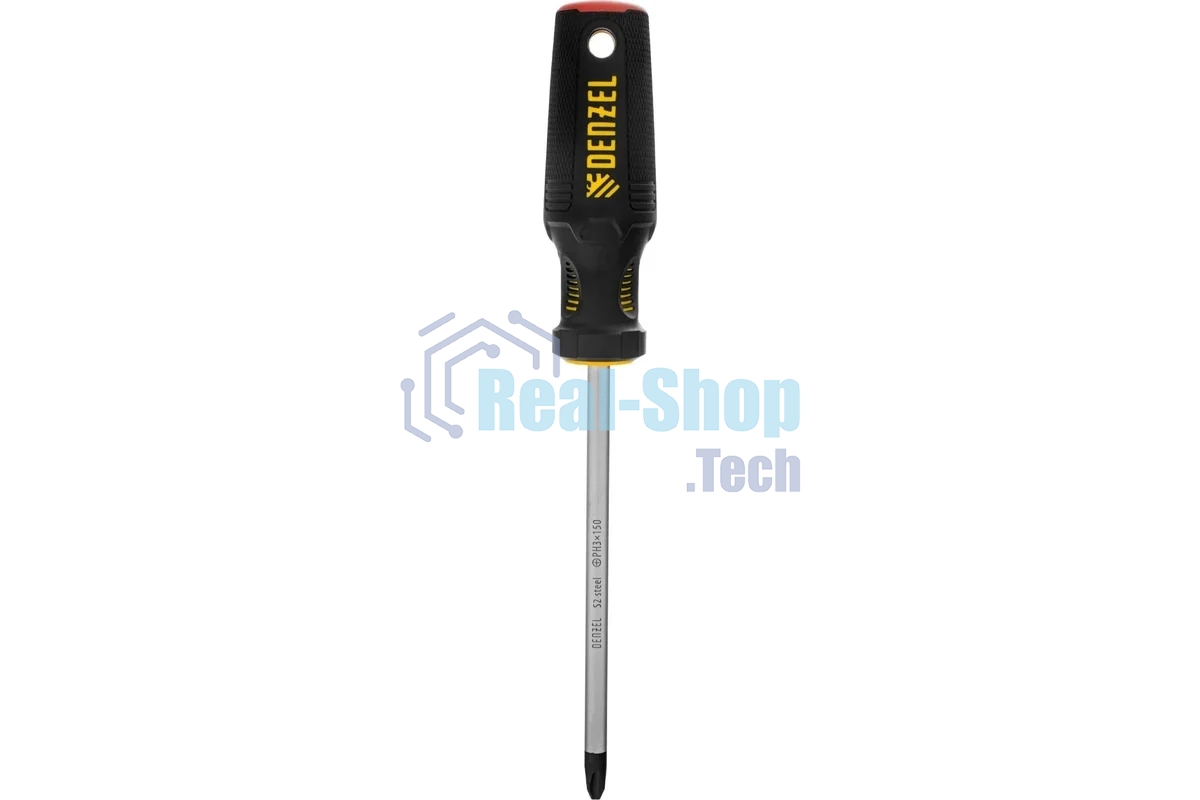 Отвертка Denzel PH3х150 мм, S2, 3к рукоятка
