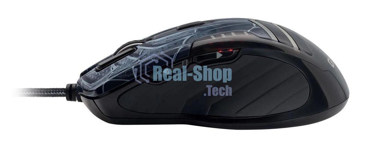 Мышь проводная GMNG XM007 черный/красный, 10000 dpi, USB, кнопки - 7