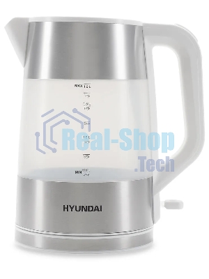 Чайник электрический Hyundai HYK-P4025 1.9л. 2200Вт белый (корпус: пластик)