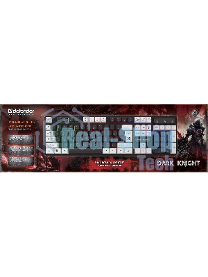 Клавиатура проводная Defender Dark Knight GK-077, USB, черный/белый