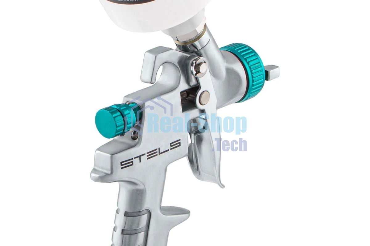 Краскопульт пневматический STELS ag 810 hvlp 57361гравитационный сопло 0.8мм и 1мм