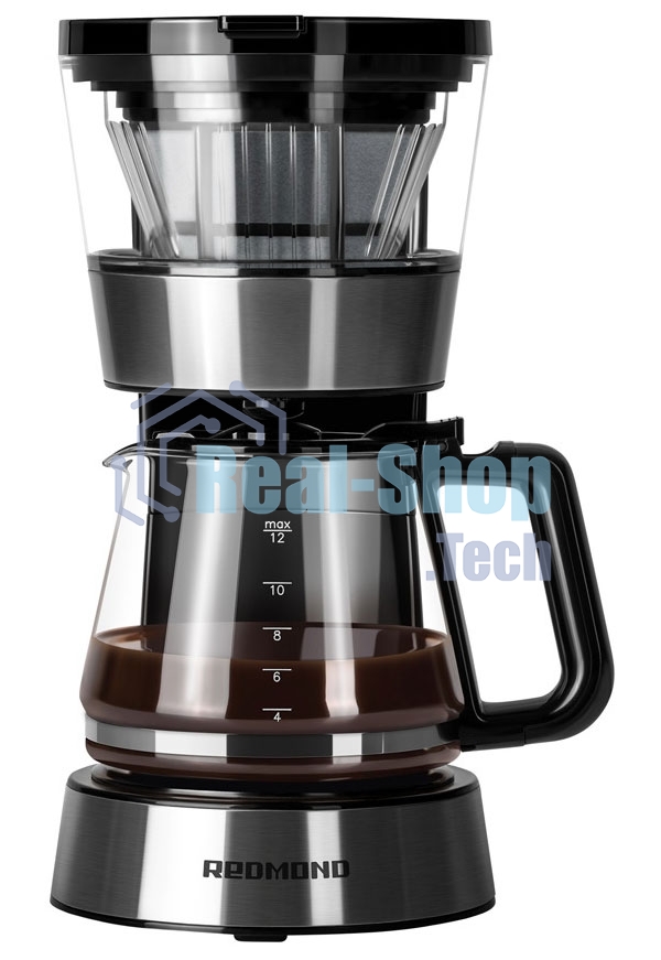 Кофеварка капельная Redmond CM700 черный, исп. кофе - молотый, 1.2 л, 900 Вт