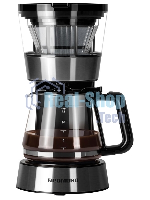 Кофеварка капельная Redmond CM700 черный, исп. кофе - молотый, 1.2 л, 900 Вт