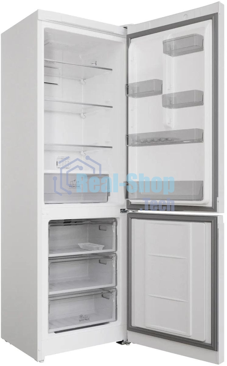 Холодильник Hotpoint HT 5180 W белый/серебристый, двухкамерный 220/78л морозилка снизу, Total No Frost