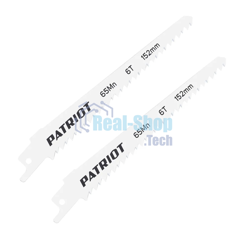 Полотно пильное PATRIOT для сабельной пилы, по дереву 152*19*1.27мм*6T 2 шт.