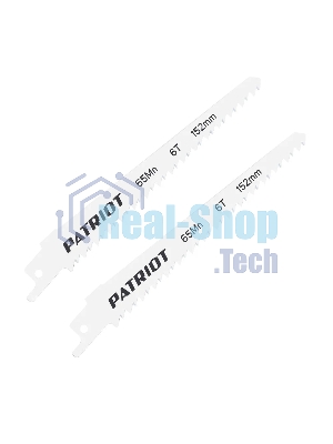 Полотно пильное PATRIOT для сабельной пилы, по дереву 152*19*1.27мм*6T 2 шт.