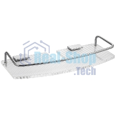 Полка для принадлежностей прямая BRIMIX 14101, для душевых стоек, с бортиком, антивандальная, из оргстекла