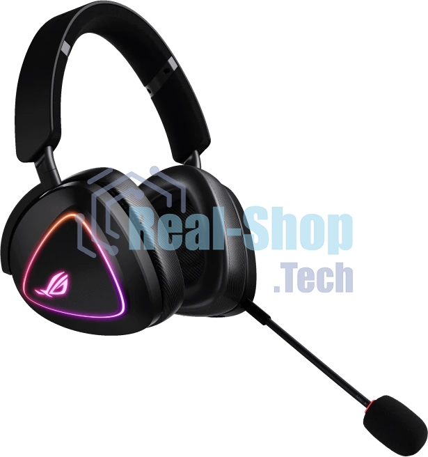 Гарнитура ASUS ROG Delta II чёрный, беспроводная + проводная, Bluetooth, подсветка