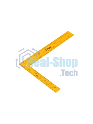 Угольник Denzel стальной, 200 мм х 300 мм, ультрафиолетовая печать (измерительная шкала)