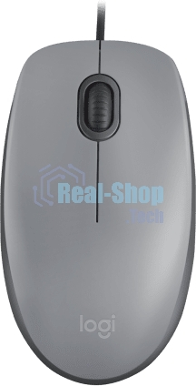 Мышь проводная Logitech M110 серый, 1000 dpi, USB, кнопки - 3