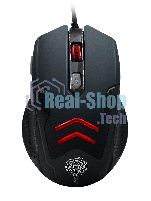 Мышь проводная Qumo Crypt M57 черный, 3200 dpi, USB, кнопки - 6