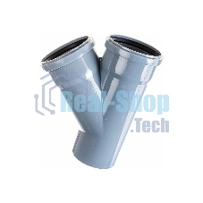 Тройник канализационный (полипропилен) 110x110/45град.