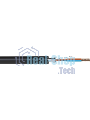 Кабель балансный микрофонный 100 м, 24 AWG, FRNC/LSZH, 0.2 мм2, диаметр 3.7мм, экран, медь 25 x 0.1 мм, черный, бухта