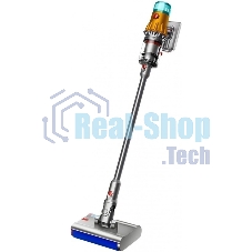 Пылесос вертикальный Dyson V12S Detect Slim Submarine 485350-01 золотой/серый металлик, питание от аккумулятора, 150 Вт, уборка сухая/влажная, пылесборник 0.35 л