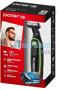 Машинка для стрижки Polaris PHC 0303RB черный/лайм 240Вт