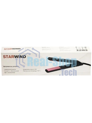 Выпрямитель для волос Starwind SHE5500 черный/розовый, 25 мм, 200 °C, 1 режим