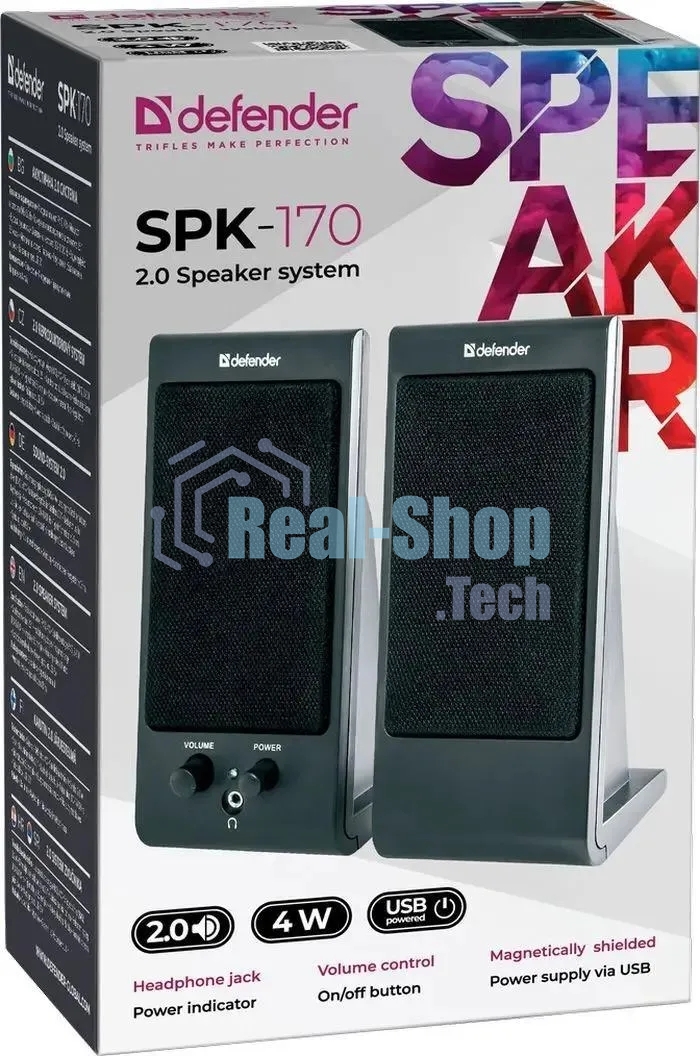 Акустическая система Defender 4W черный SPK-170