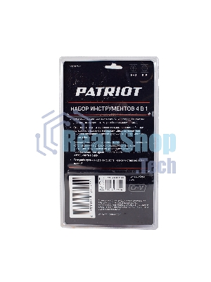 Набор инструментов Patriot 4 в 1 SPS-4: отвертки SL6*100, PH2*100, пассатижи 180мм, кусачки 160мм