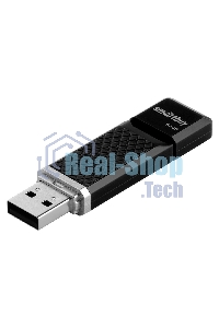 Флешка USB 64Gb Smartbuy Quartz USB 2.0, черный, SB64GbQZ-K
