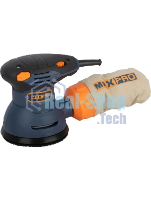 Шлифмашина эксцентриковая MAX-PRO 300 Вт, 5000-12000 об/мин, 125 мм, 1,2 кг, липучка, пылезащищенный выключатель, коробка