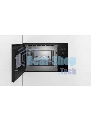 Микроволновая печь встраиваемая Bosch BEL454MB1F 6 Series, 900Вт,LED-display,AutoPilot 8, 25 л, гриль, черный, 382x594x388 мм