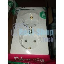 Розетка Schneider-electric BLNRA010201 Blanca О/У двойная с заземлением без шторок, 16А, 250В, белый