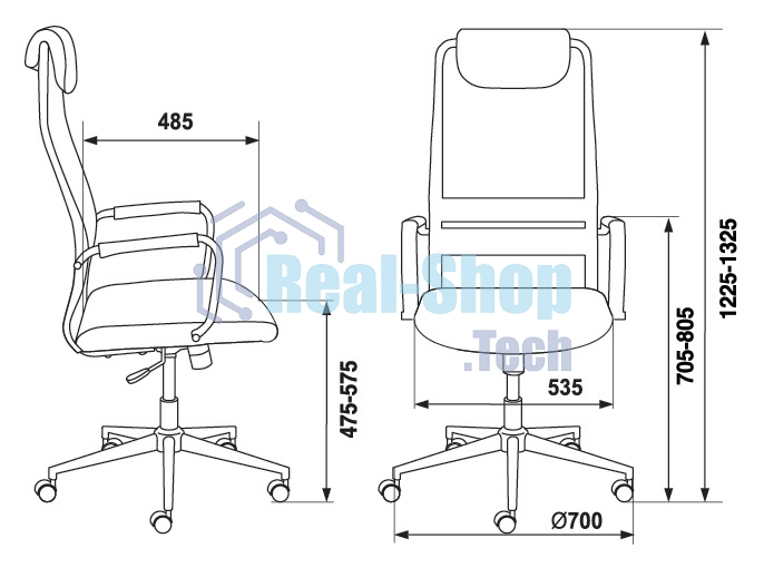 Кресло Бюрократ KB-9N/DB/TW-10N TW-01 TW-11 синий, сетка