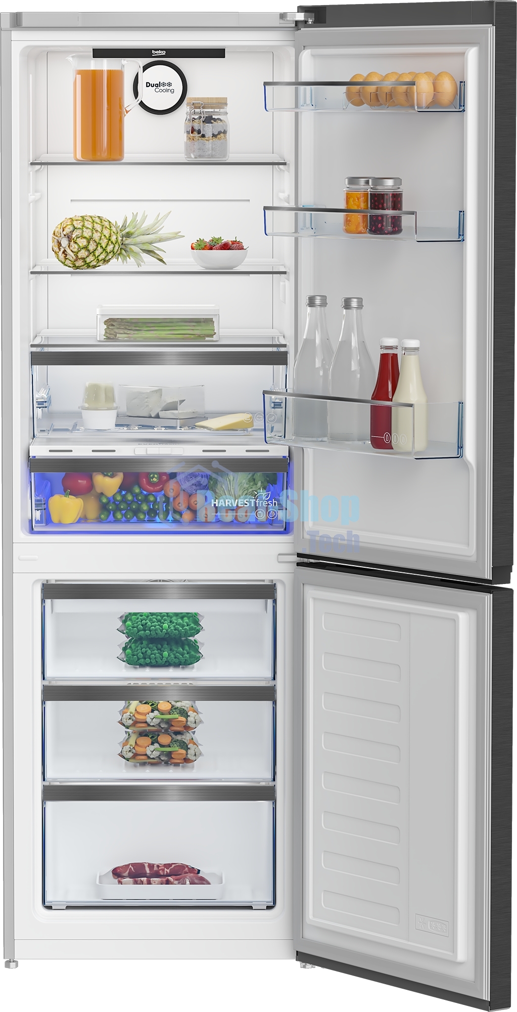 Холодильник Beko B5RCNK363ZXBR антрацит двухкамерный 220/100л морозилка снизу Total No Frost