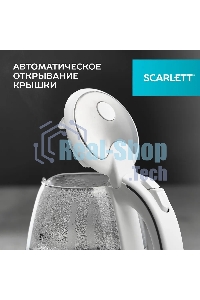 Чайник электрический Scarlett SC-EK27G104 1.7л. 2200Вт белый корпус: стекло/пластик