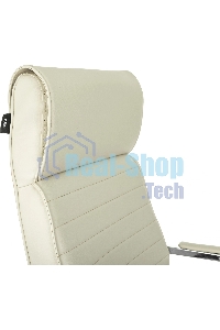 Кресло руководителя Бюрократ T-8010SL/IVORY слоновая кость, искусственная кожа, крестовина хром