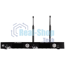 Радиосистема ITC T-521UT UHF двухканальная с петличным и ручным микрофонами, LCD дисплей, True Diversity, частотный диапазон 470-510 MHz.