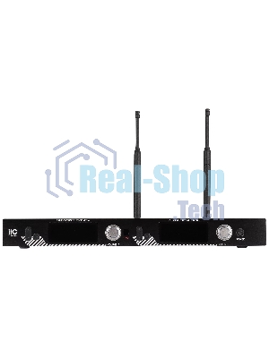 Радиосистема ITC T-521UT UHF двухканальная с петличным и ручным микрофонами, LCD дисплей, True Diversity, частотный диапазон 470-510 MHz.