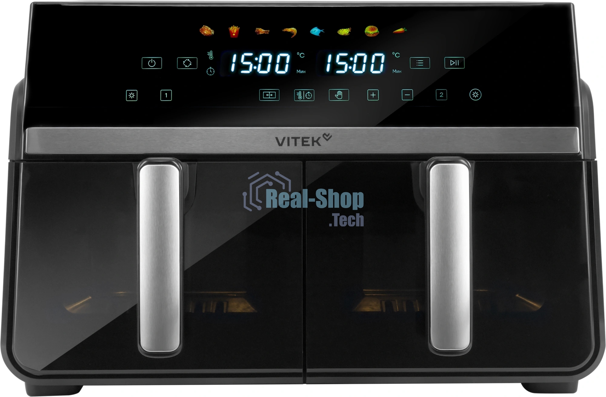 Аэрогриль Vitek VT-AF1001 черный, 2400 Вт, 10 л, сенсор, 8 программ
