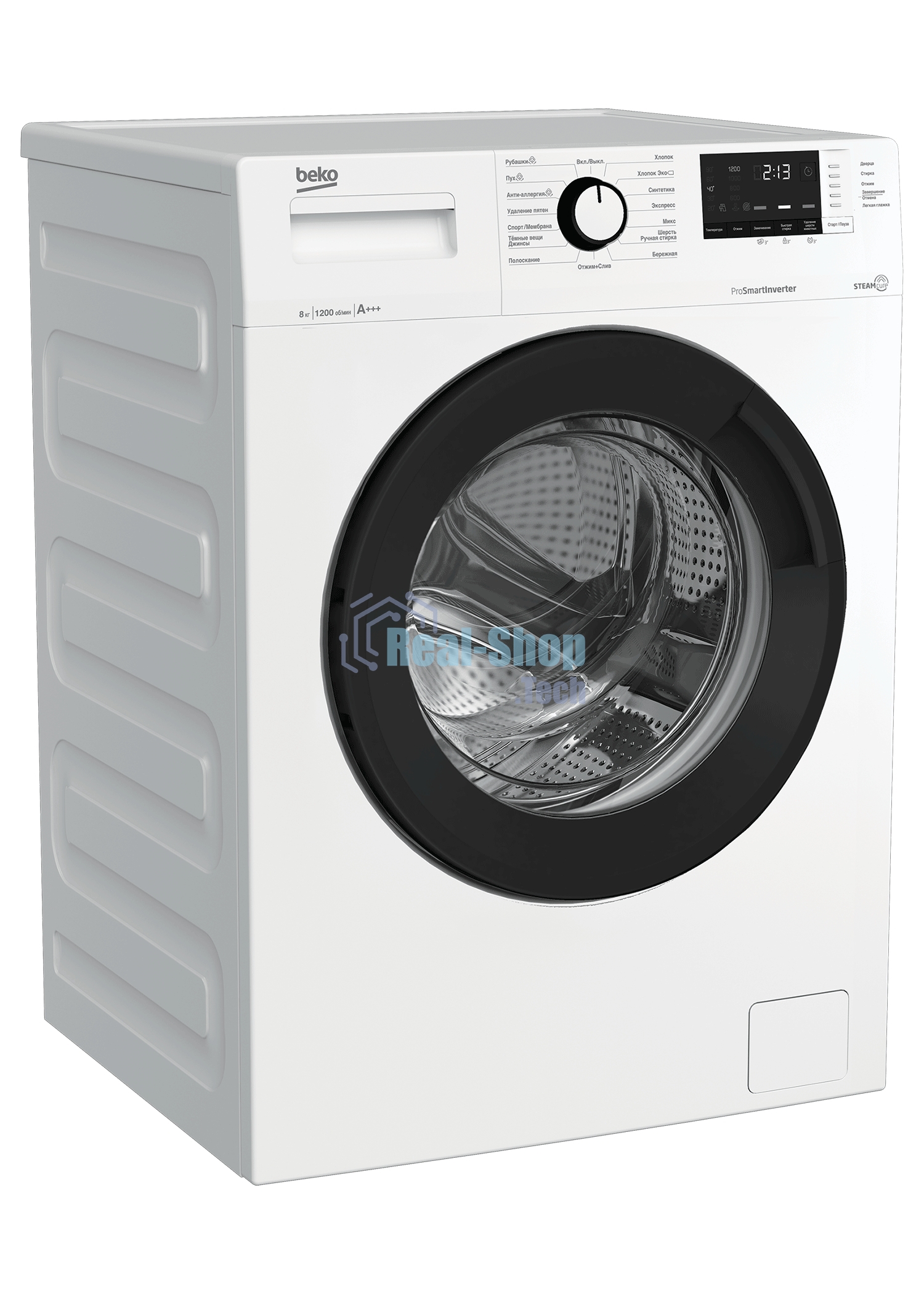 Стиральная машина Beko WSRE8612XAWI белый, загрузка фронтальная 8 кг, 1200 об/мин, класс: А