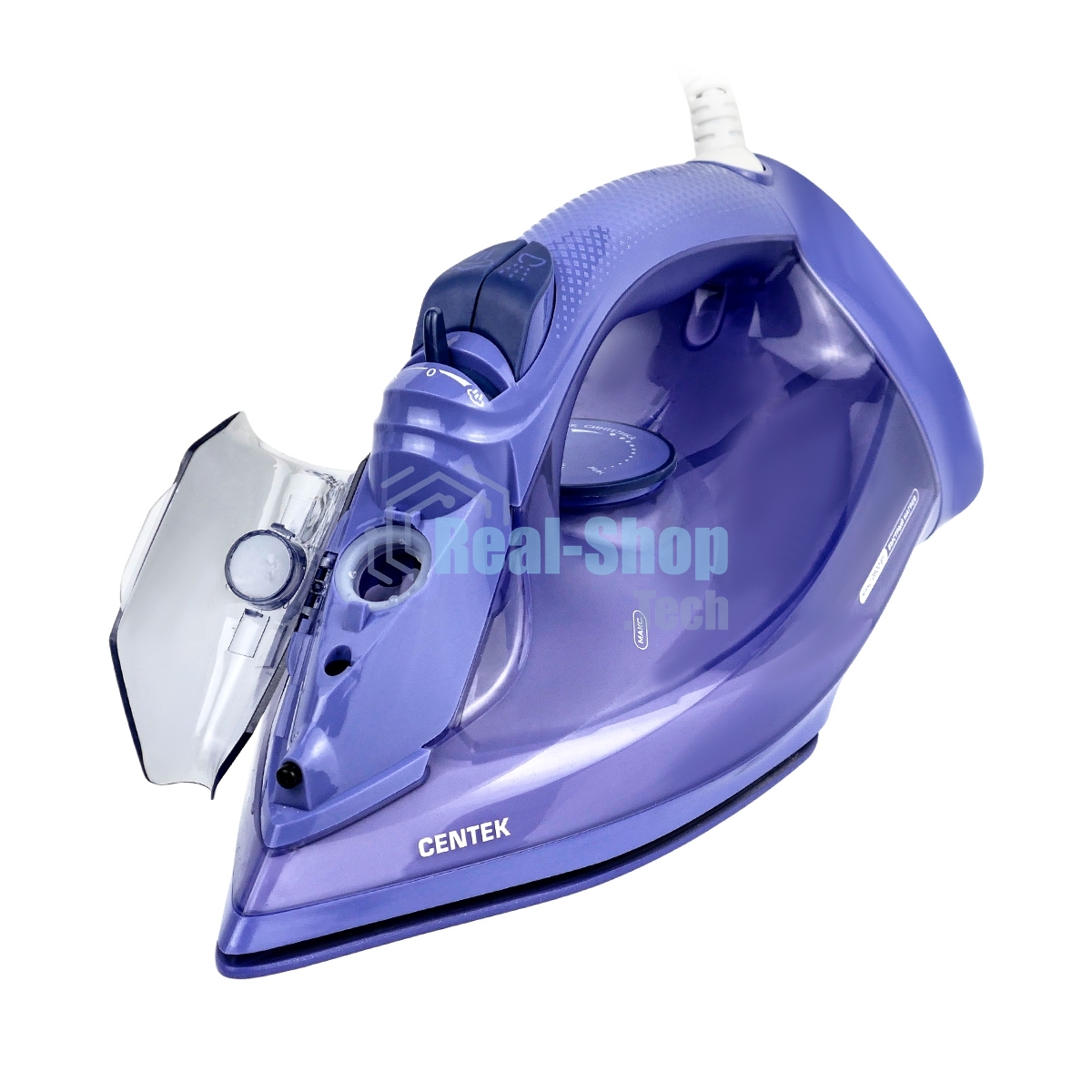 Утюг Centek CT-3300 фиолетовый, 2800 Вт, 60 г/мин, 190 г/мин, 600 мл