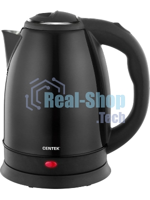 Чайник электрический Centek CT-1068 черный, 2.0 л, 2000 Вт, скрытый нагревательный элемент