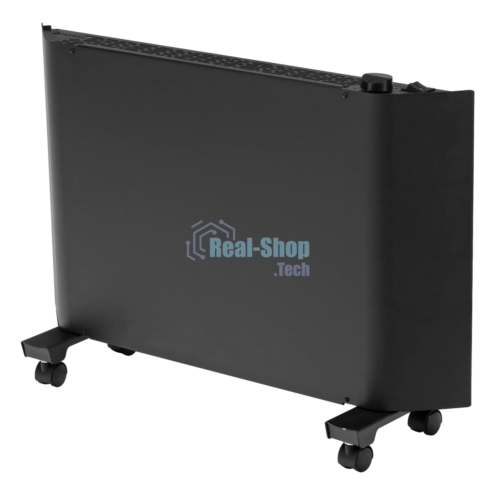 Конвектор Denzel XCE-1500B черный, 1500 Вт, 20 м2, термостат