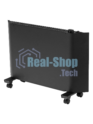 Конвектор Denzel XCE-1500B черный, 1500 Вт, 20 м2, термостат