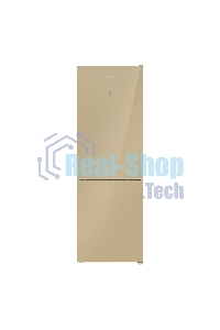 Холодильник Maunfeld MFF185NFBG бежевый двухкамерный инвертор 240/100л морозилка снизу, No Frost