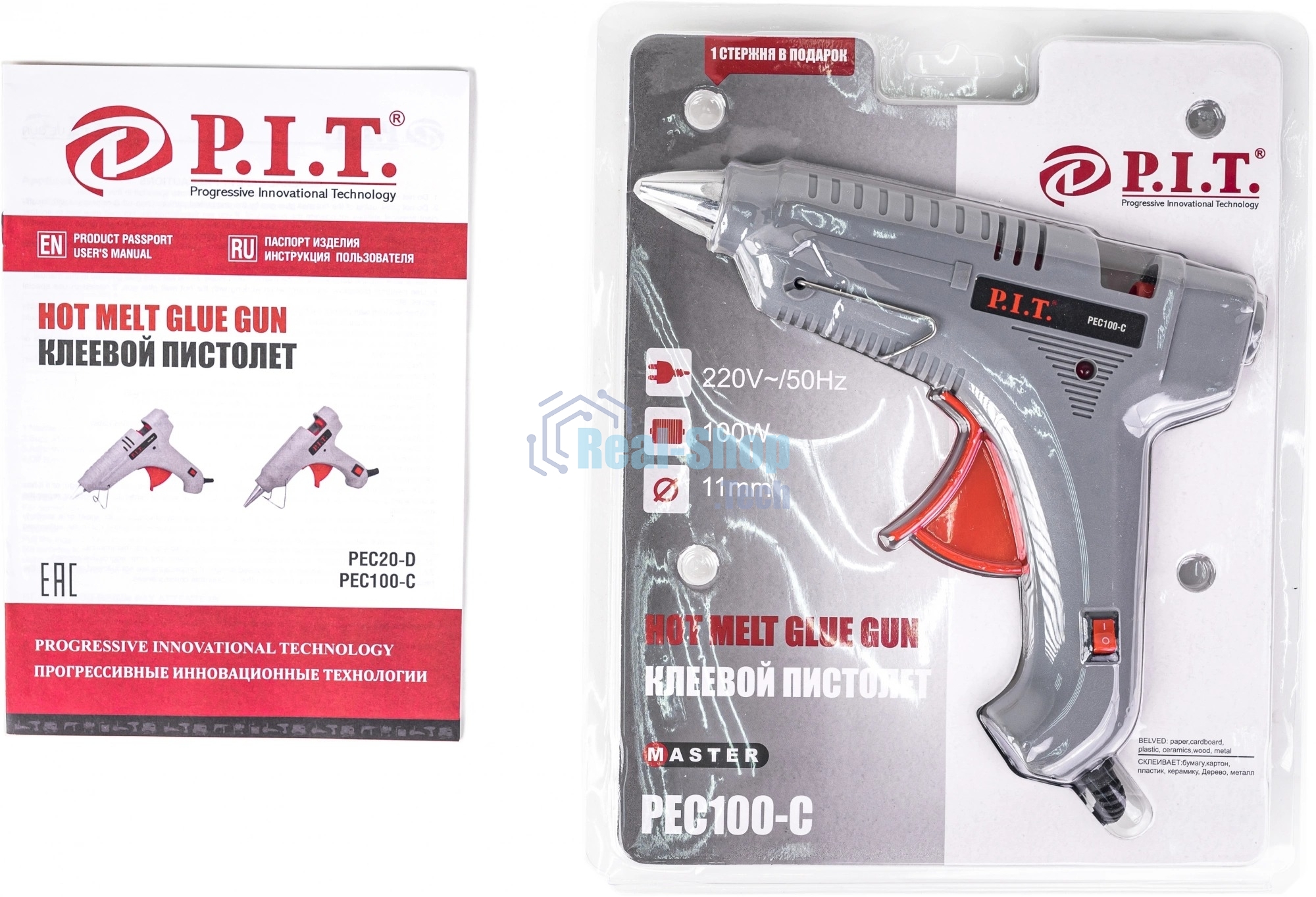 Клеевой пистолет P.I.T. PEC100-C 100Вт