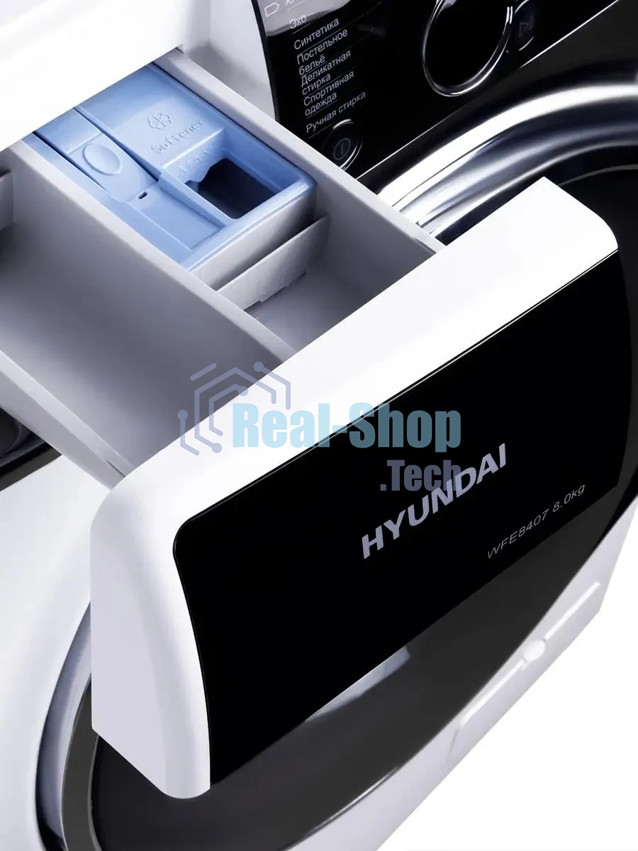 Стиральная машина Hyundai WFE8407 белый, загр. фронтальная макс.: 8 кг 1400 об/мин класс: А+++