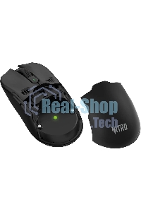 Мышь беспроводная Acer Nitro OMR404 черный, 6400 dpi, радиоканал, Bluetooth, USB, кнопки - 6