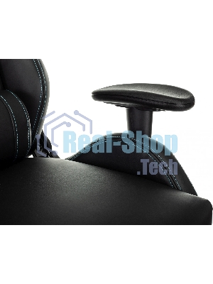 Кресло Knight Outrid Smile черный, экокожа, 120 кг, механизм качания